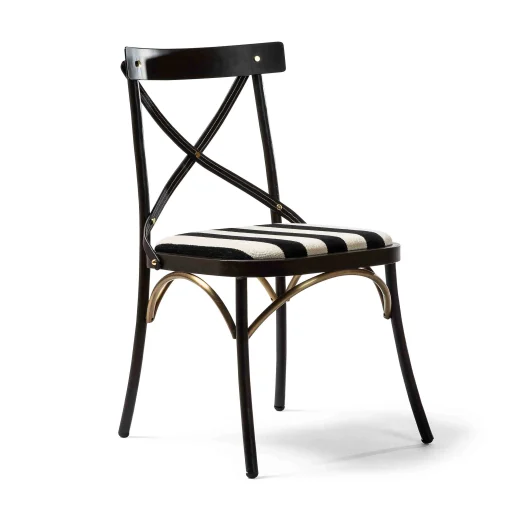 MacKenzie-Childs Dining Room & Kitchen<Flatiron Black Stripe Dining Chair