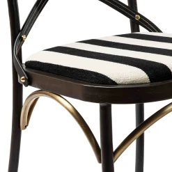 MacKenzie-Childs Dining Room & Kitchen<Flatiron Black Stripe Dining Chair