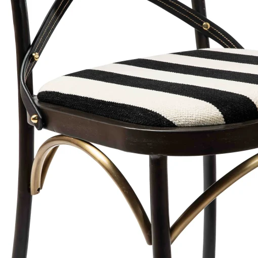 MacKenzie-Childs Dining Room & Kitchen<Flatiron Black Stripe Dining Chair