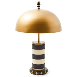 MacKenzie-Childs Lighting<Flatiron Leather Stripe Table Lamp