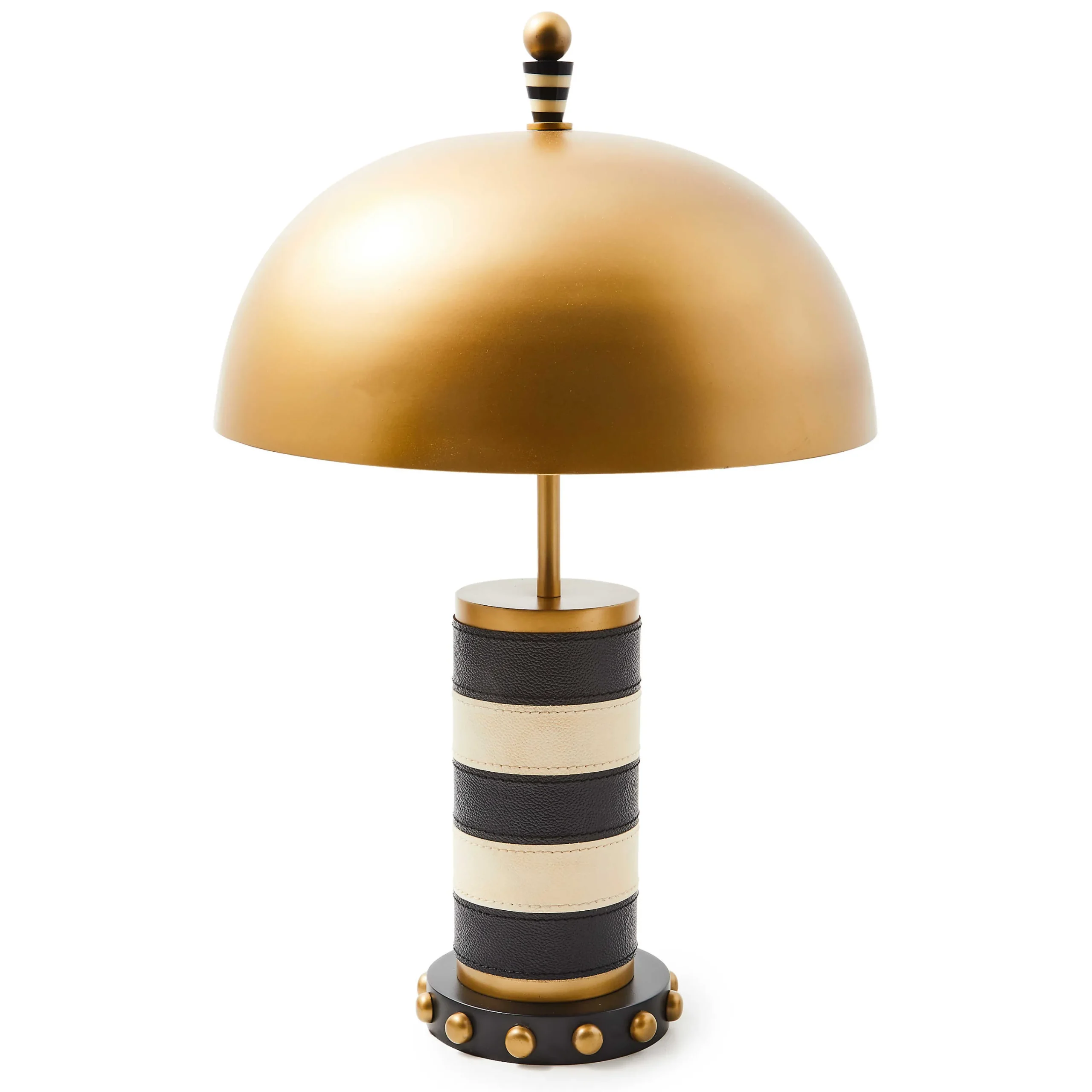 MacKenzie-Childs Lighting<Flatiron Leather Stripe Table Lamp
