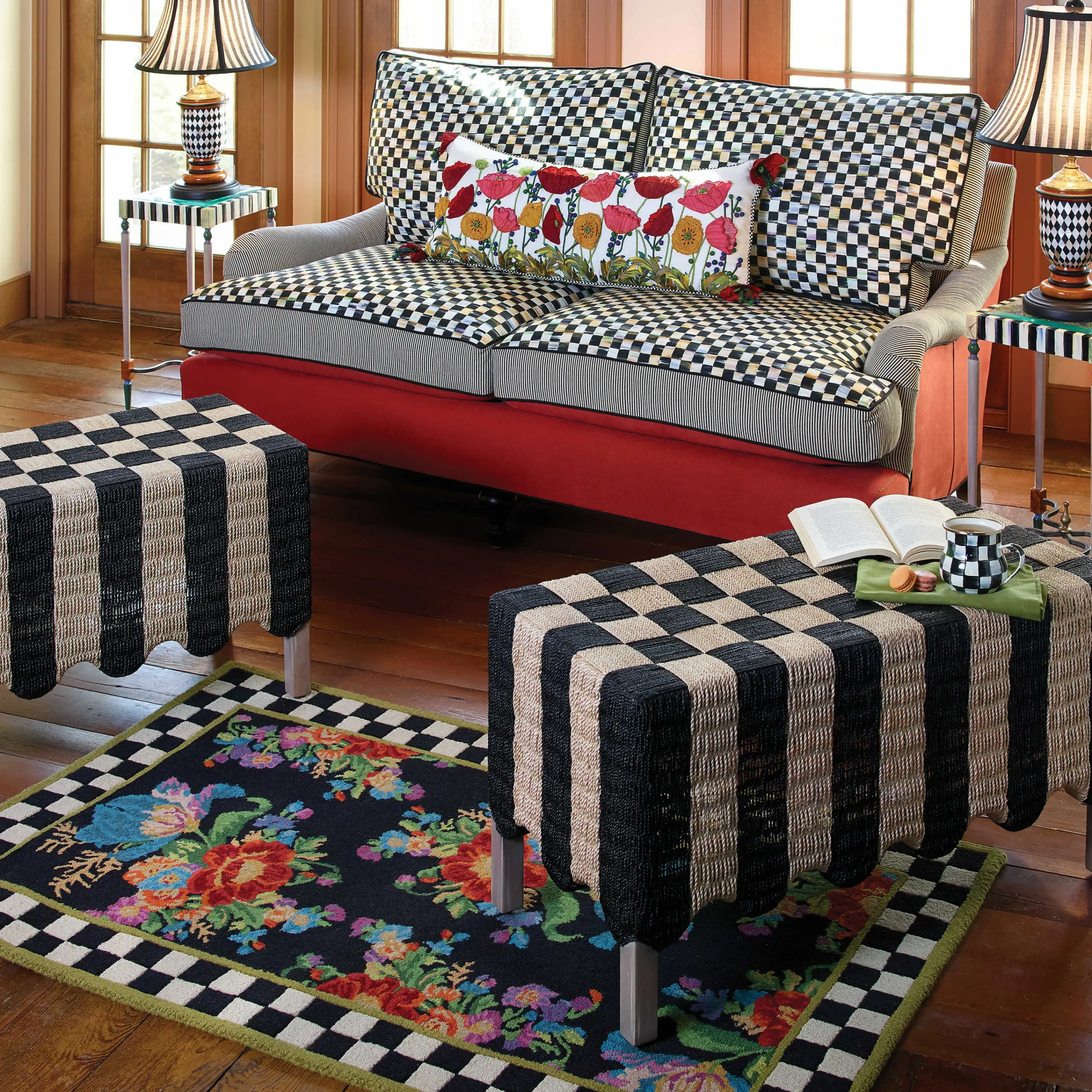 MacKenzie-Childs Rugs<Flower Market 5' x 8' Rug