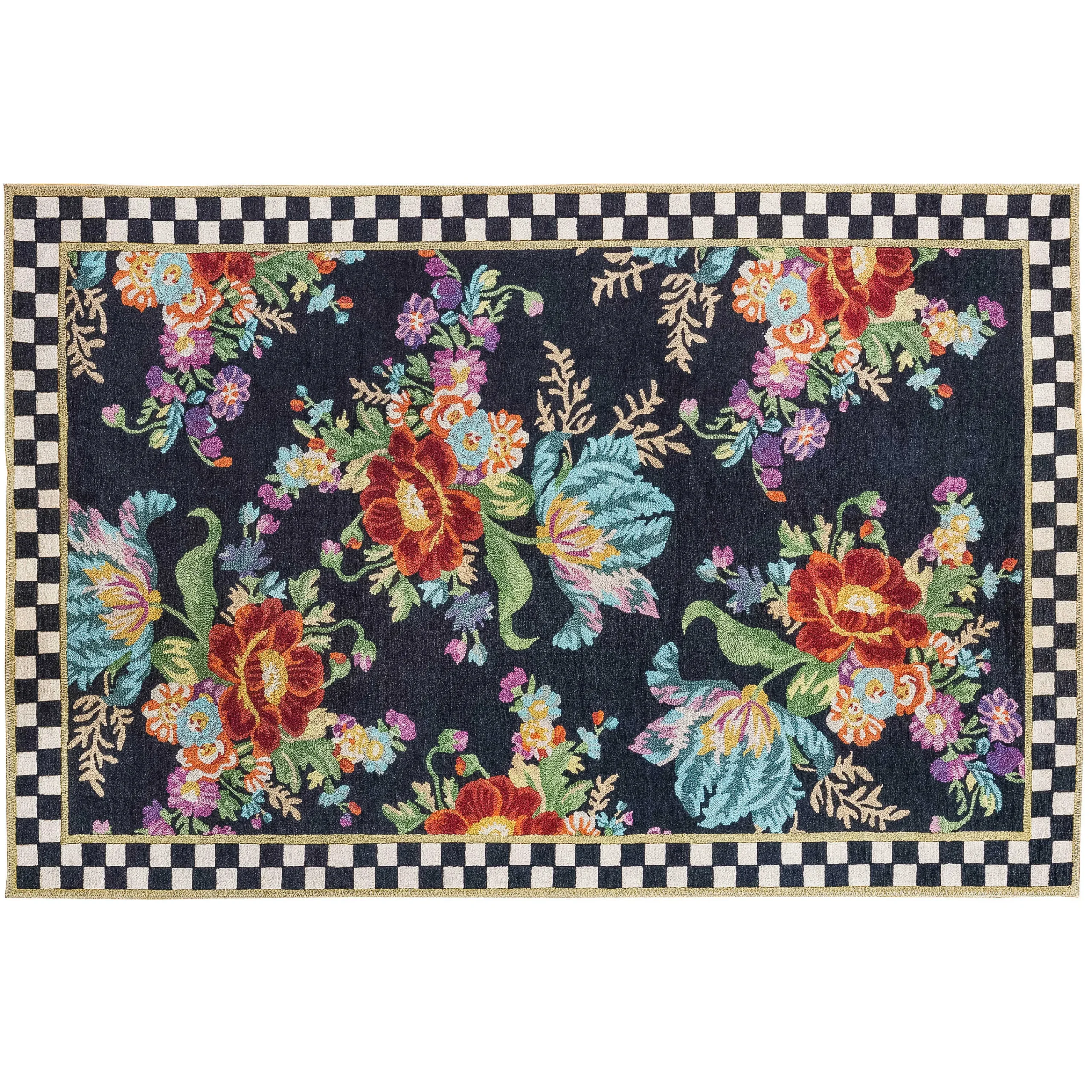 MacKenzie-Childs Rugs<Flower Market 5' x 7'6 Washable Rug