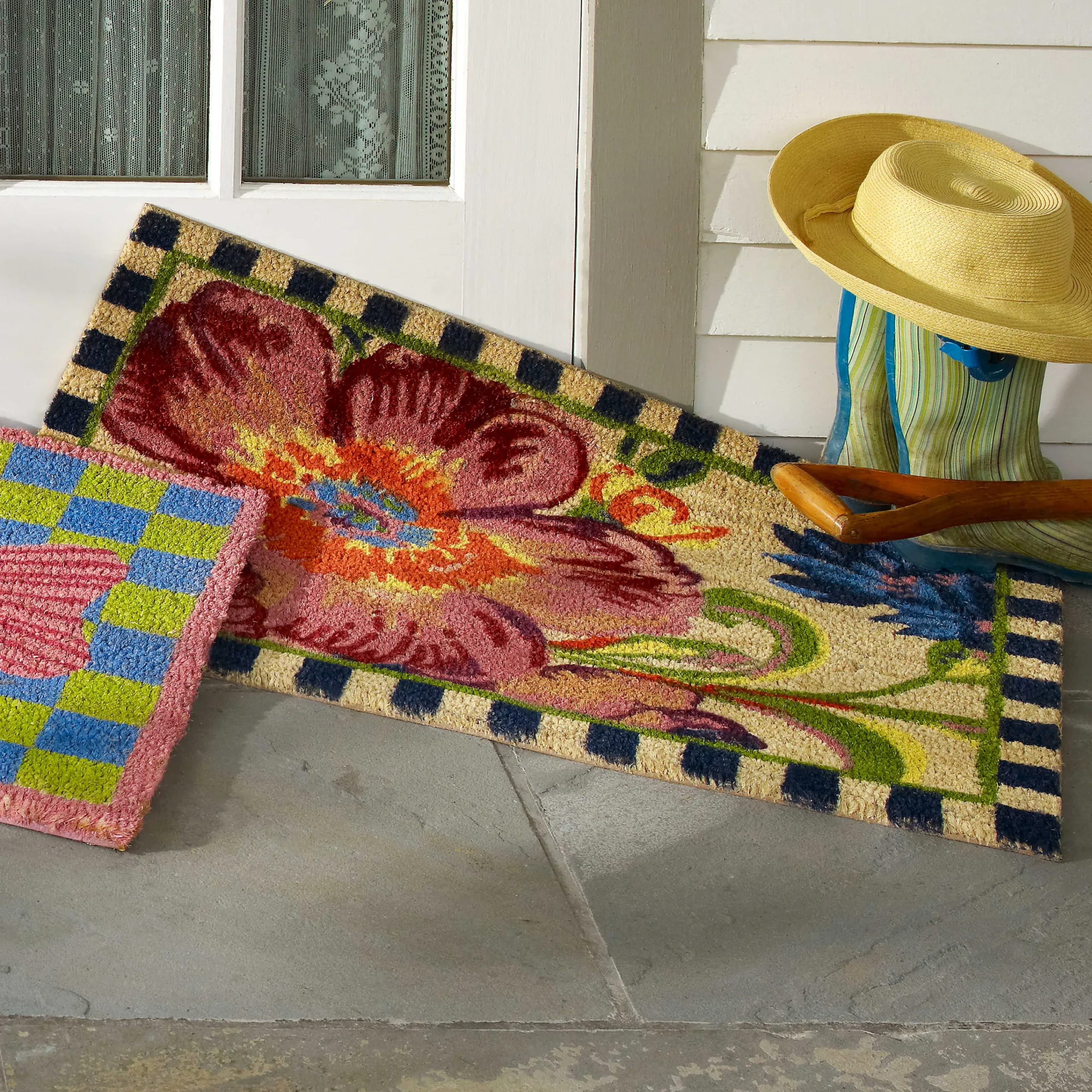 MacKenzie-Childs Spring|Outdoor<Flower Market Entrance Mat