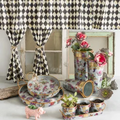 MacKenzie-Childs Outdoor|Bar Entertaining<Flower Market Galvanized Serving Trays, Set of 2