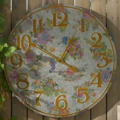 MacKenzie-Childs Spring|Outdoor<Flower Market Outdoor Wall Clock