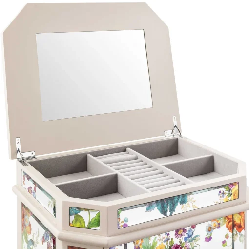 MacKenzie-Childs Storage Furniture|Room Accents<Flower Market Reflections Standing Jewelry Armoire
