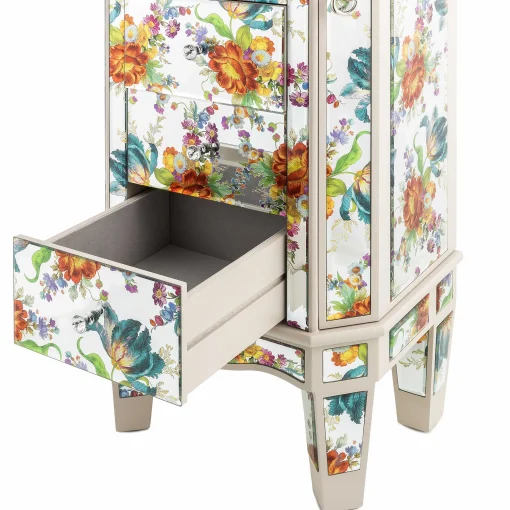 MacKenzie-Childs Storage Furniture|Room Accents<Flower Market Reflections Standing Jewelry Armoire