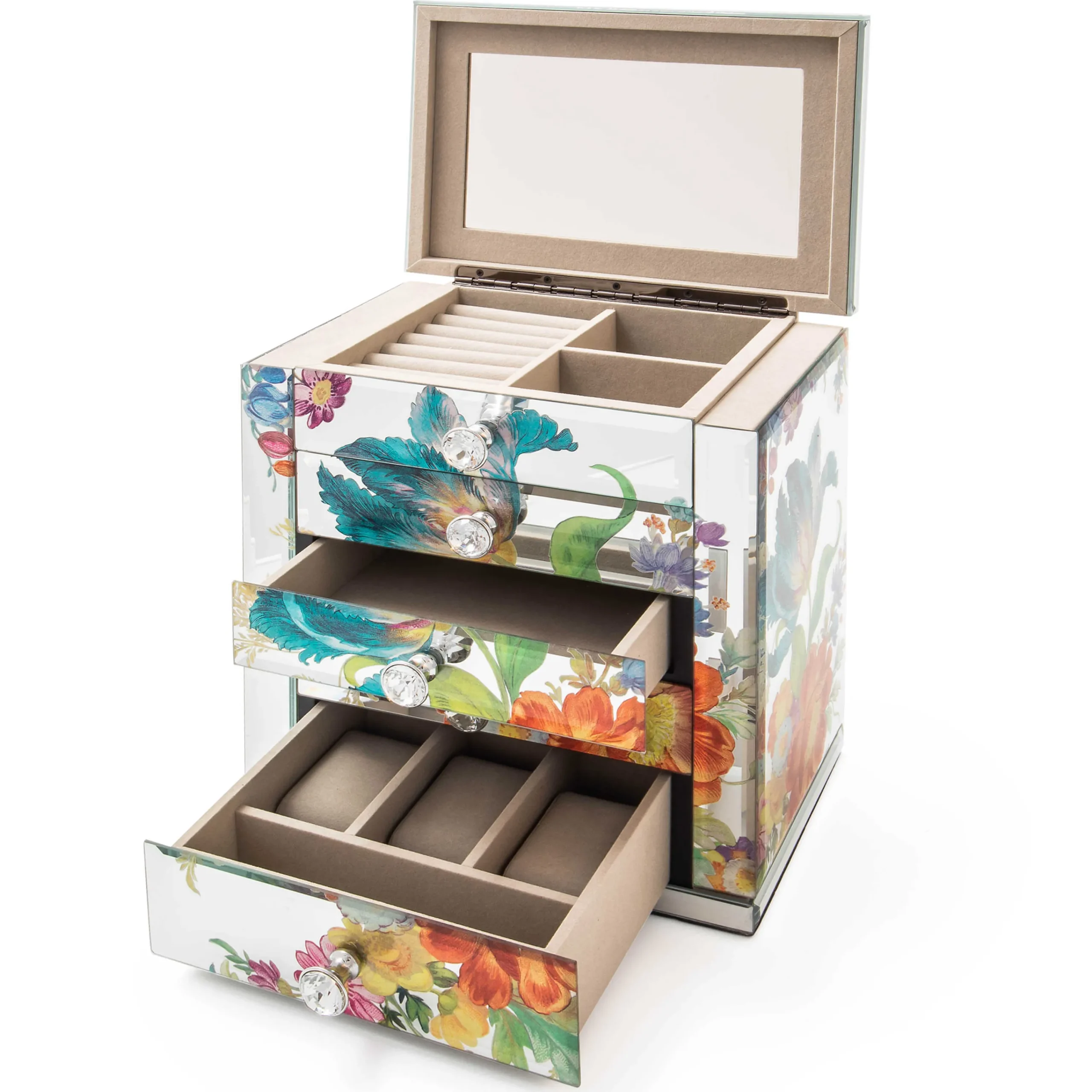 MacKenzie-Childs Room Accents<Flower Market Reflections Jewelry Armoire