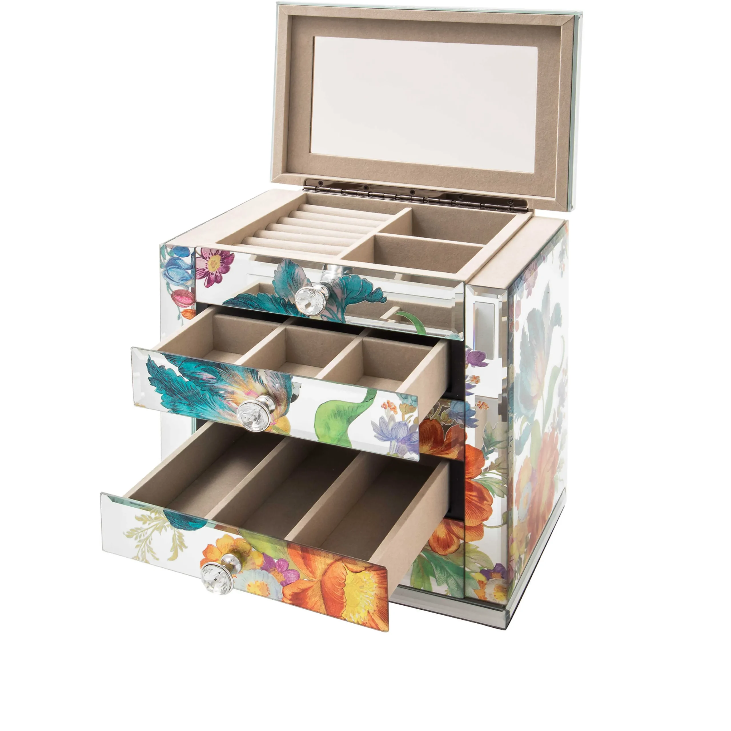 MacKenzie-Childs Room Accents<Flower Market Reflections Jewelry Armoire