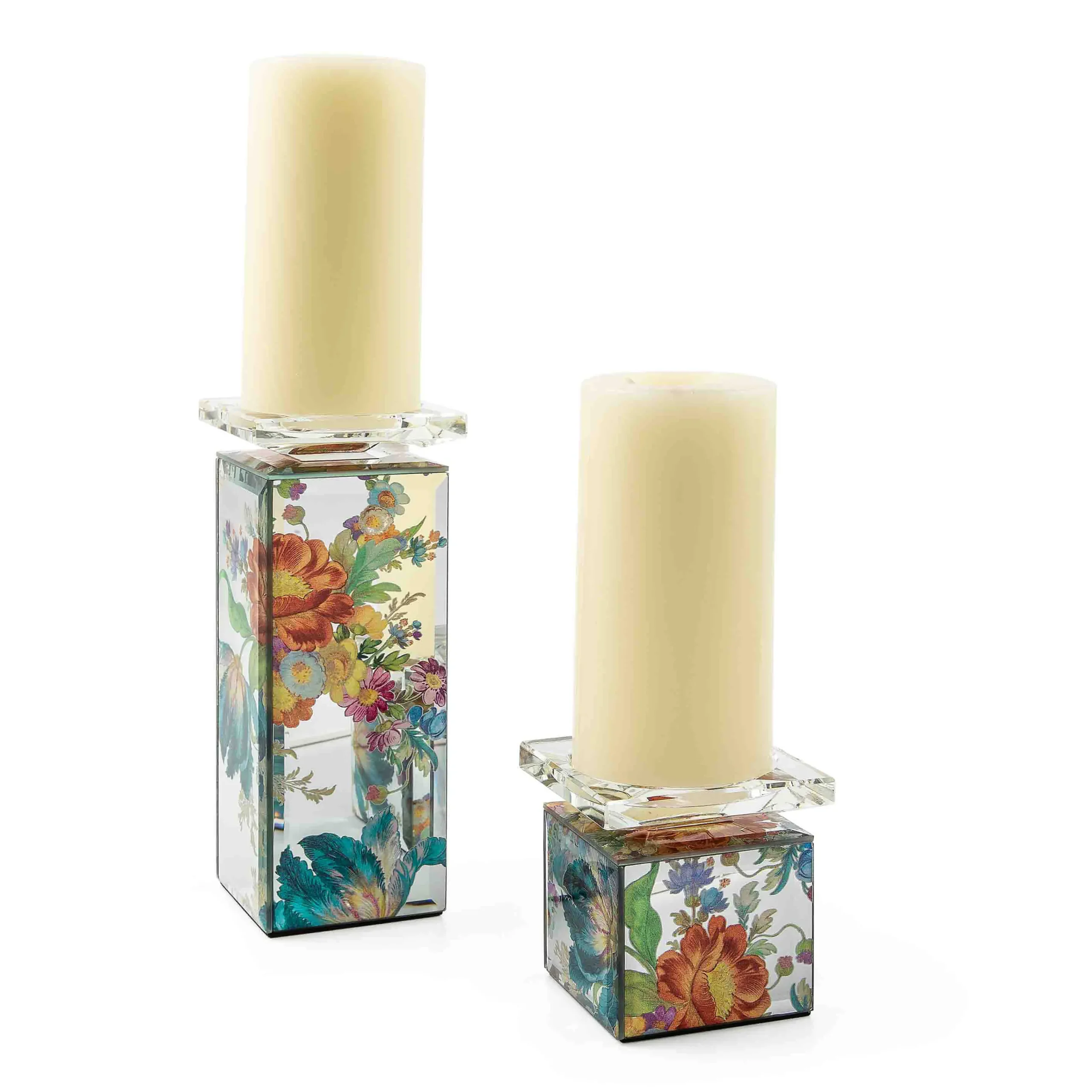 MacKenzie-Childs Candles & Fragrances<Flower Market Reflections Short Candle Holder