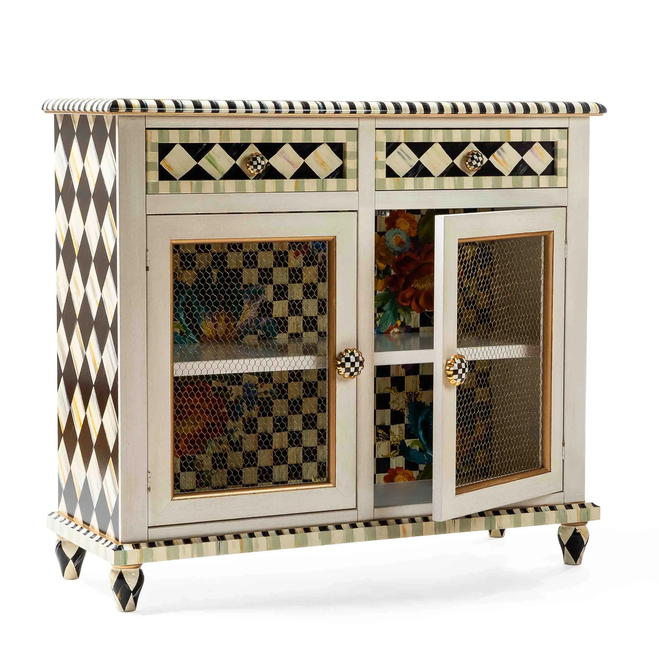 MacKenzie-Childs Living Room<Flower Market Small Cabinet