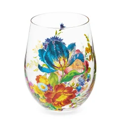 MacKenzie-Childs Drinkware<Flower Market Stemless Wine Glass, Set of 4