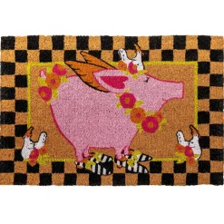 MacKenzie-Childs Outdoor|Rugs<Flying Pig Entrance Mat