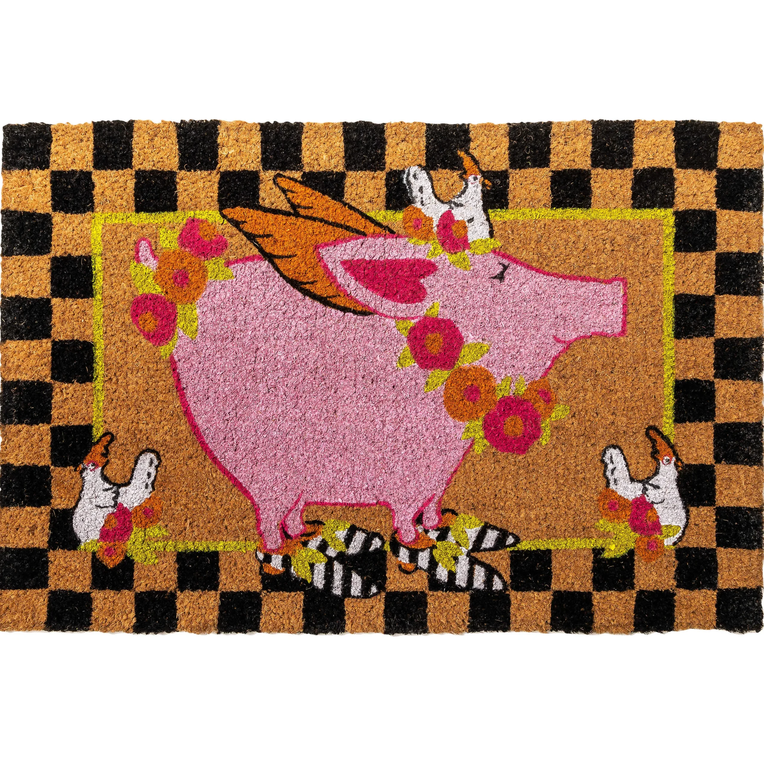 MacKenzie-Childs Outdoor|Rugs<Flying Pig Entrance Mat