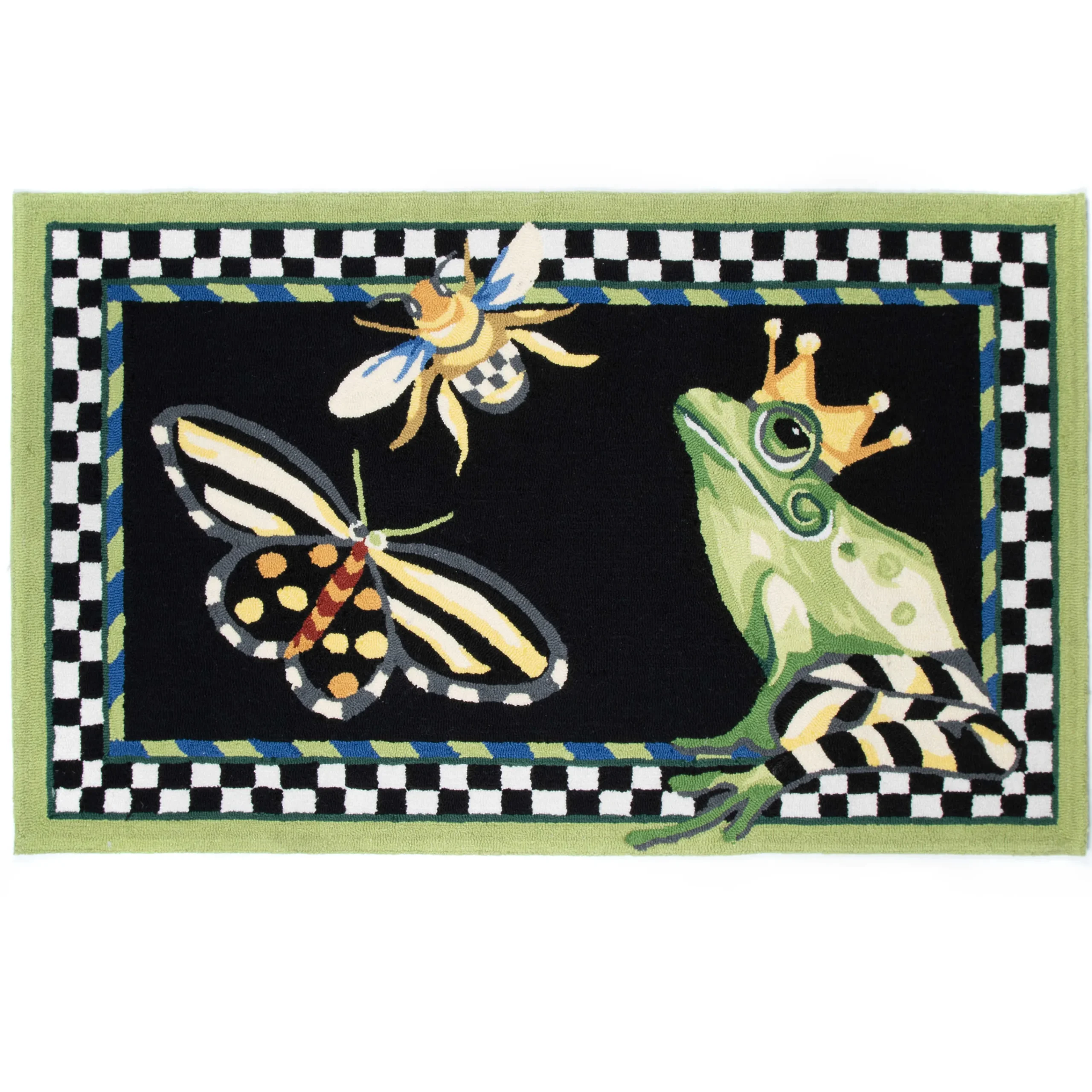 MacKenzie-Childs Rugs<Frog and Bee 3' x 5' Rug