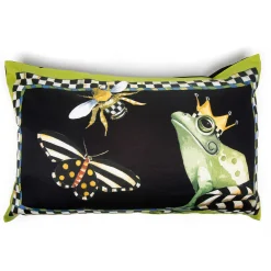 MacKenzie-Childs Spring|Pillows, Throws, & Cushions<Frog and Bee Lumbar Pillow