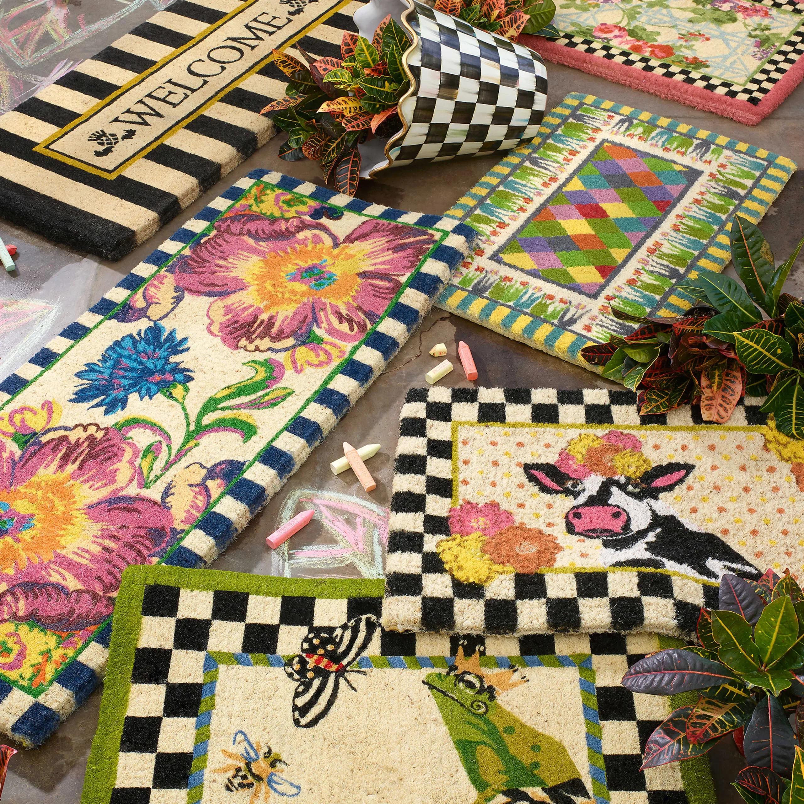 MacKenzie-Childs Outdoor|Rugs<Frog Entrance Mat