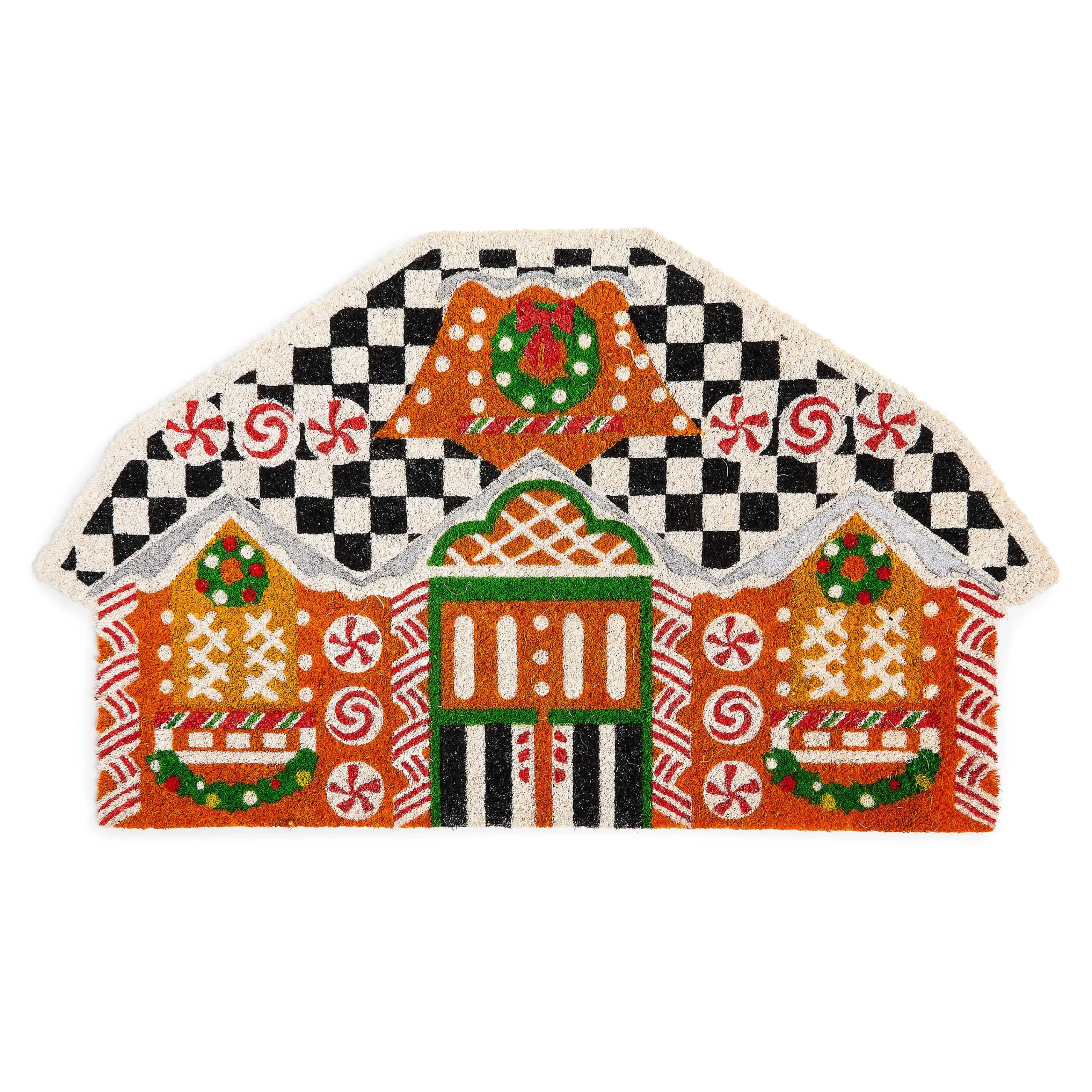 MacKenzie-Childs Outdoor|Rugs<Gingerbread House Shaped Entrance Mat