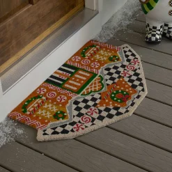 MacKenzie-Childs Outdoor|Rugs<Gingerbread House Shaped Entrance Mat