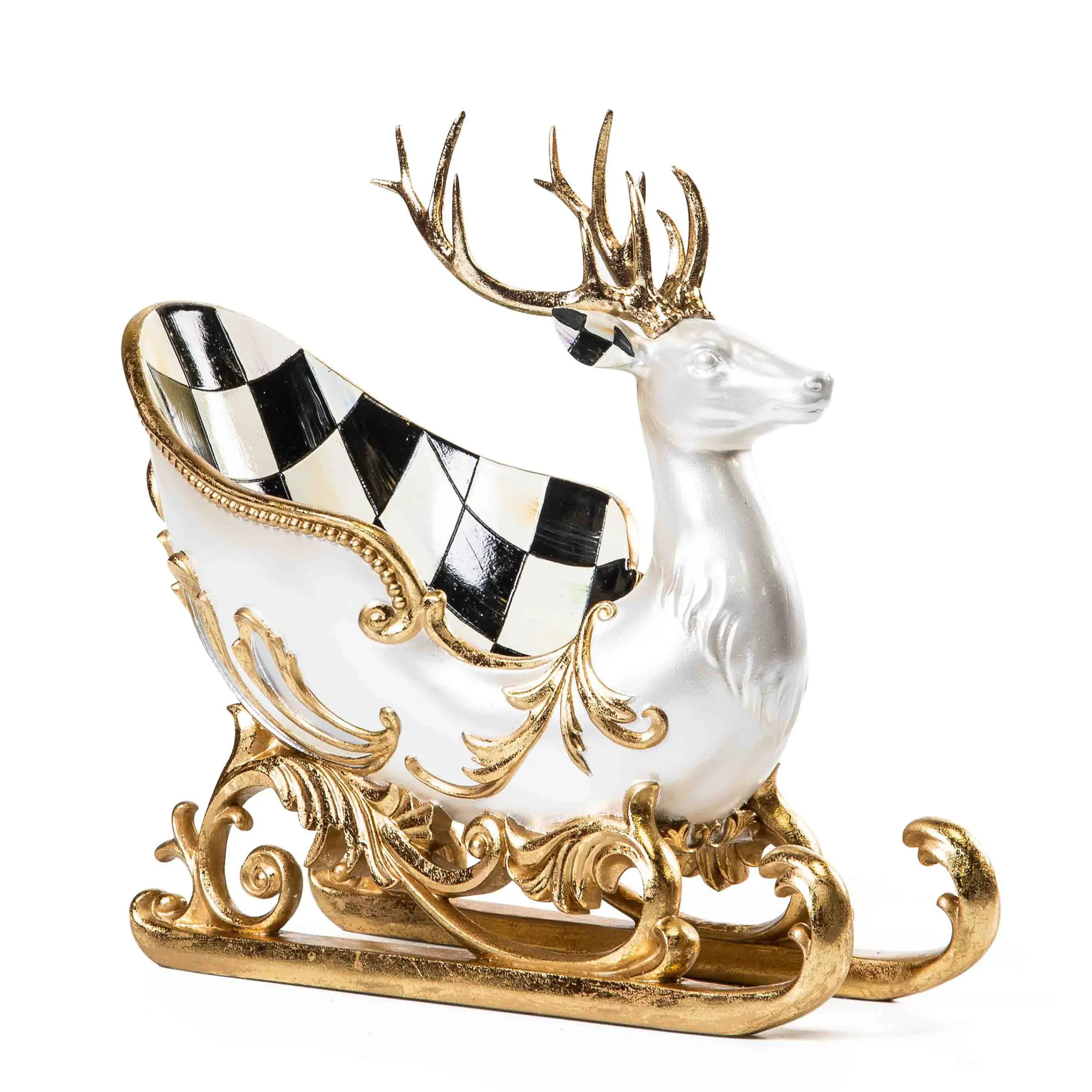 MacKenzie-Childs Holiday|Room Accents<Glam Up Deer Sleigh