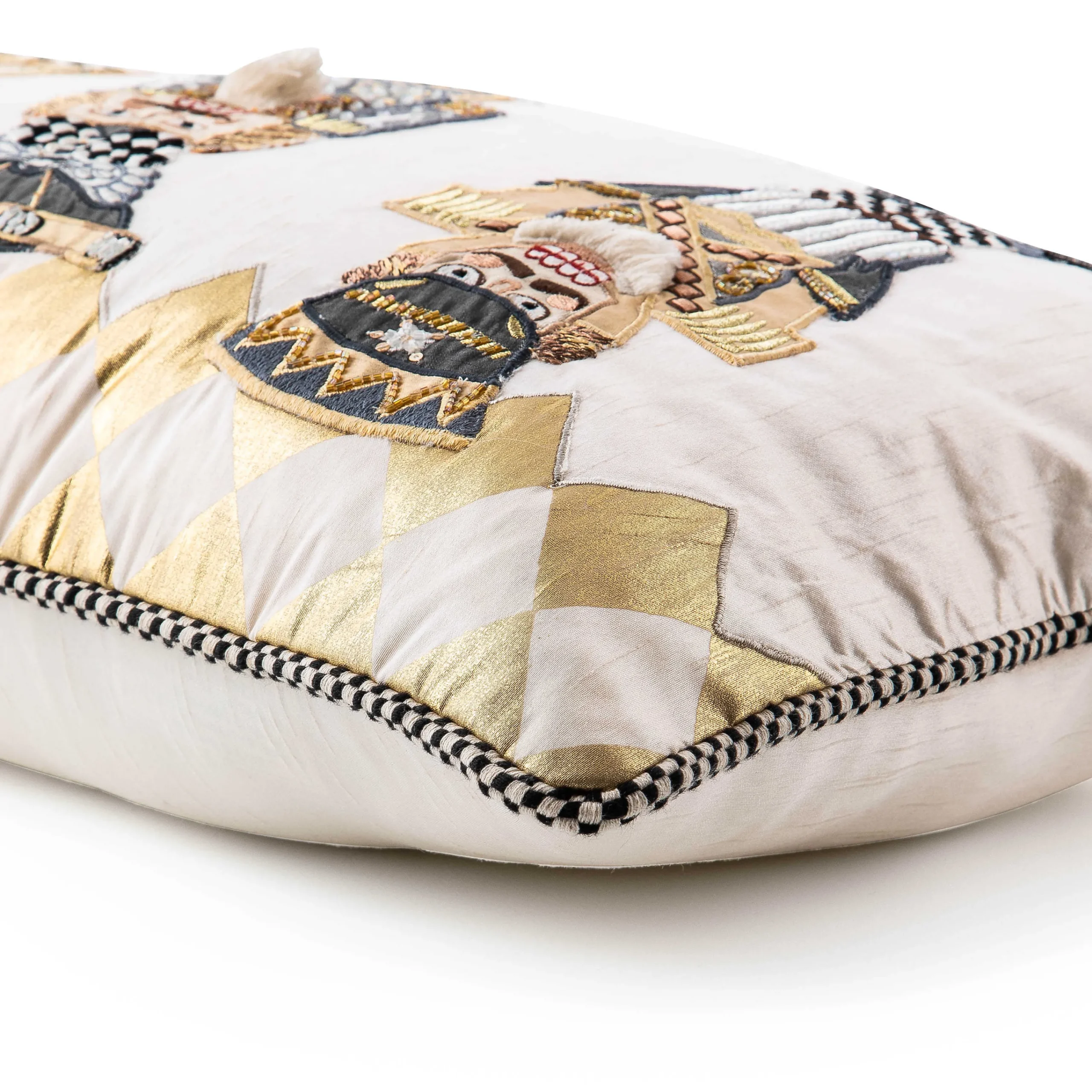 MacKenzie-Childs Holiday|Pillows, Throws, & Cushions<Glam Up Nutcracker Lumbar Pillow