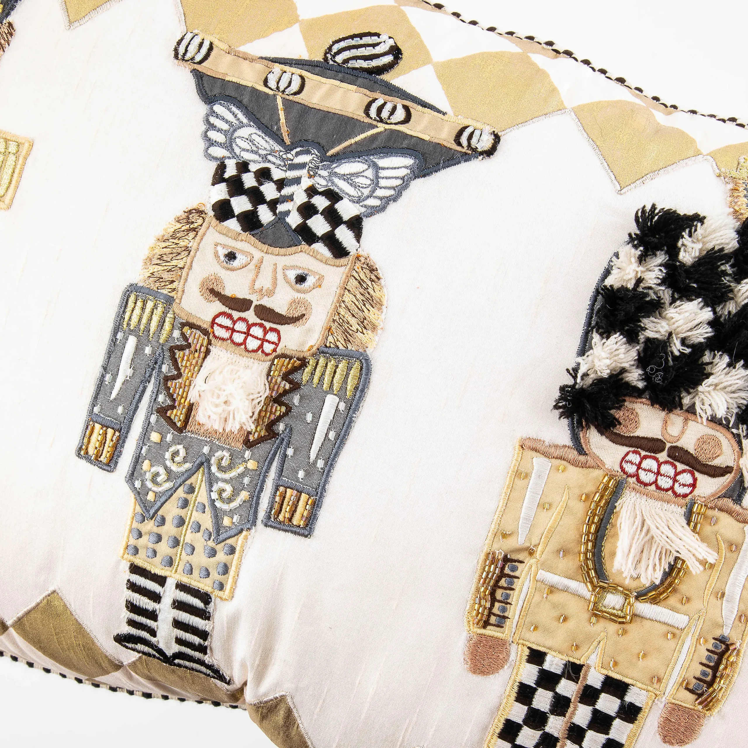 MacKenzie-Childs Holiday|Pillows, Throws, & Cushions<Glam Up Nutcracker Lumbar Pillow