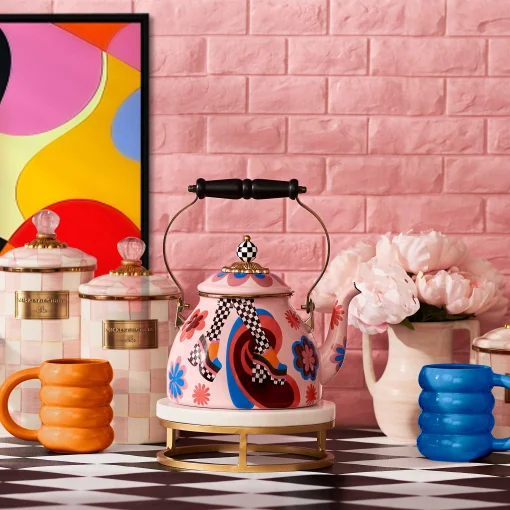 MacKenzie-Childs Fall Entertaining|Tea Kettles<Go Go 2 Quart Tea Kettle