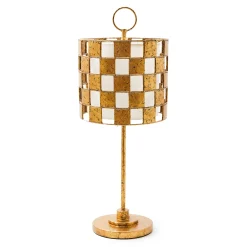 MacKenzie-Childs Lighting<Golden Check Table Lamp