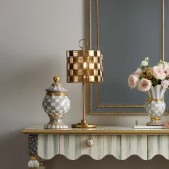 MacKenzie-Childs Lighting<Golden Check Table Lamp