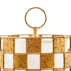 MacKenzie-Childs Lighting<Golden Check Table Lamp