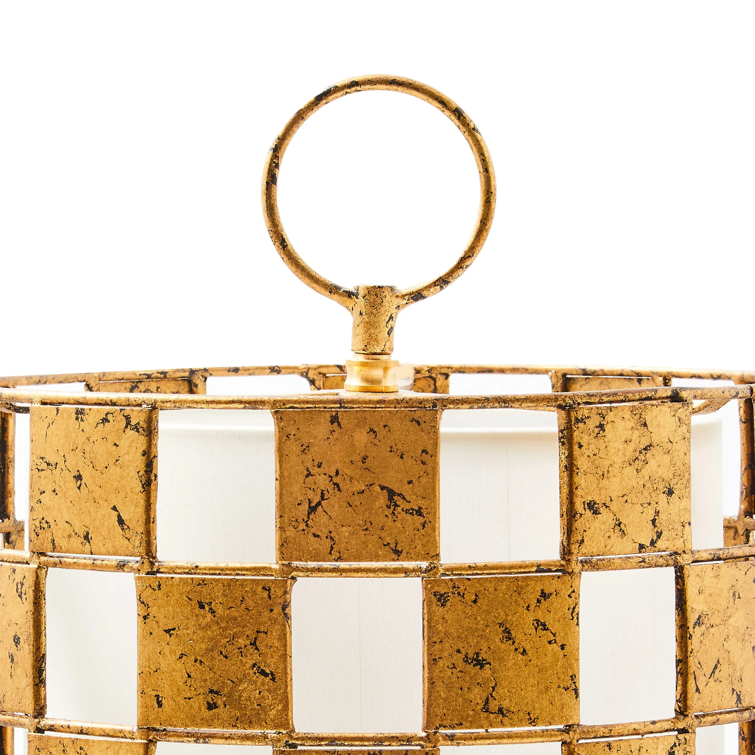 MacKenzie-Childs Lighting<Golden Check Table Lamp