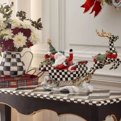 MacKenzie-Childs Holiday|Room Accents<Granny Kitsch Illuminated Sleigh Ride Santa