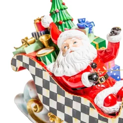 MacKenzie-Childs Holiday|Room Accents<Granny Kitsch Illuminated Sleigh Ride Santa