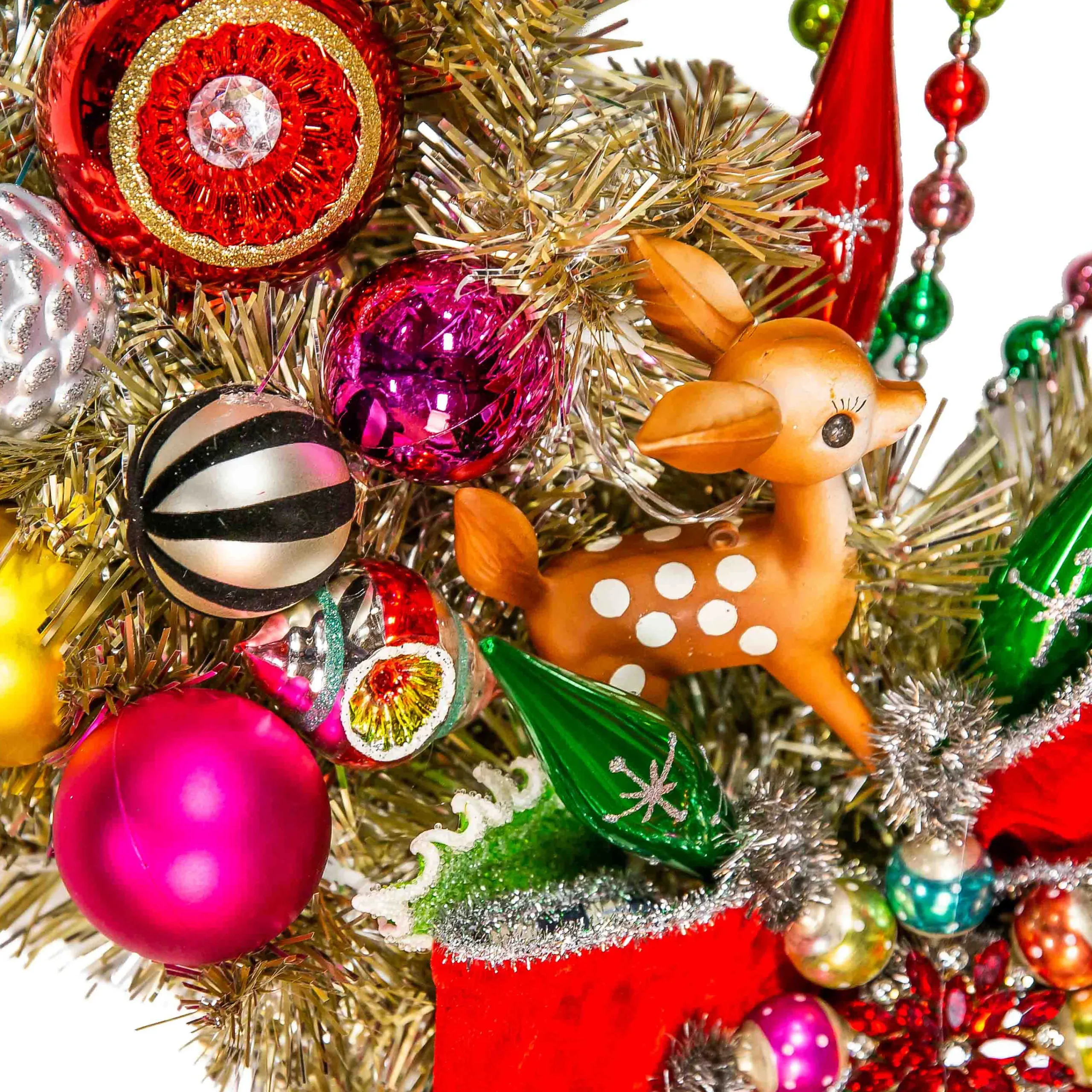 MacKenzie-Childs Holiday|Greenery & Florals<Granny Kitsch Illuminated Wreath