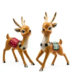 MacKenzie-Childs Holiday|Decor Sets<Granny Kitsch Tabletop Deer, Set of 2