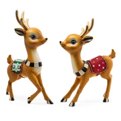 MacKenzie-Childs Holiday|Decor Sets<Granny Kitsch Tabletop Deer, Set of 2