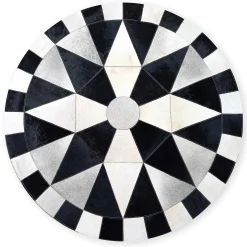 MacKenzie-Childs Rugs<Greenwich Hair on Hide 6' Round Rug