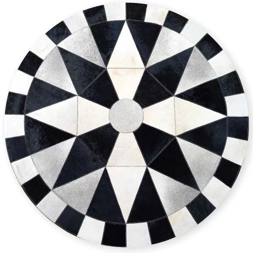 MacKenzie-Childs Rugs<Greenwich Hair on Hide 6' Round Rug