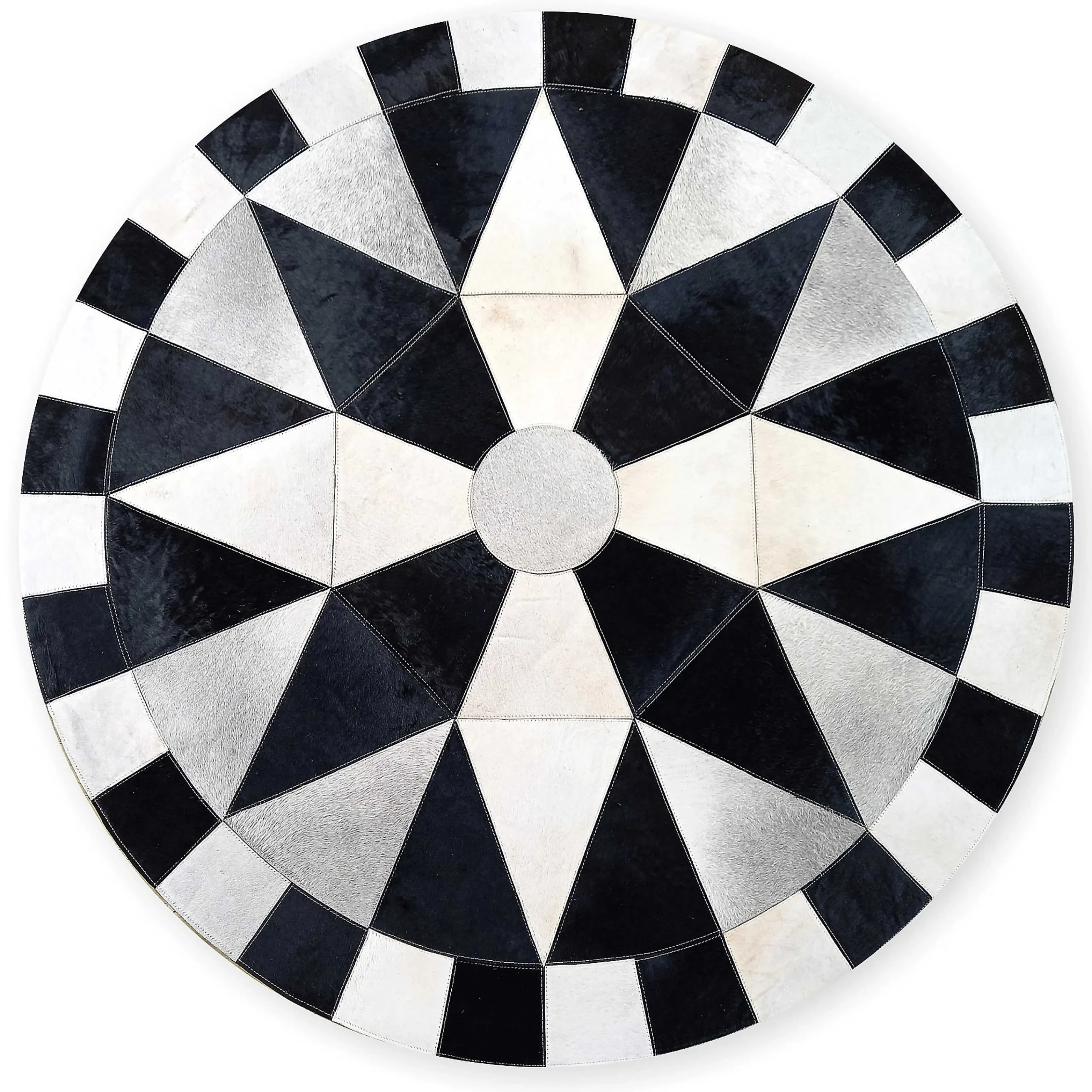 MacKenzie-Childs Rugs<Greenwich Hair on Hide 6' Round Rug