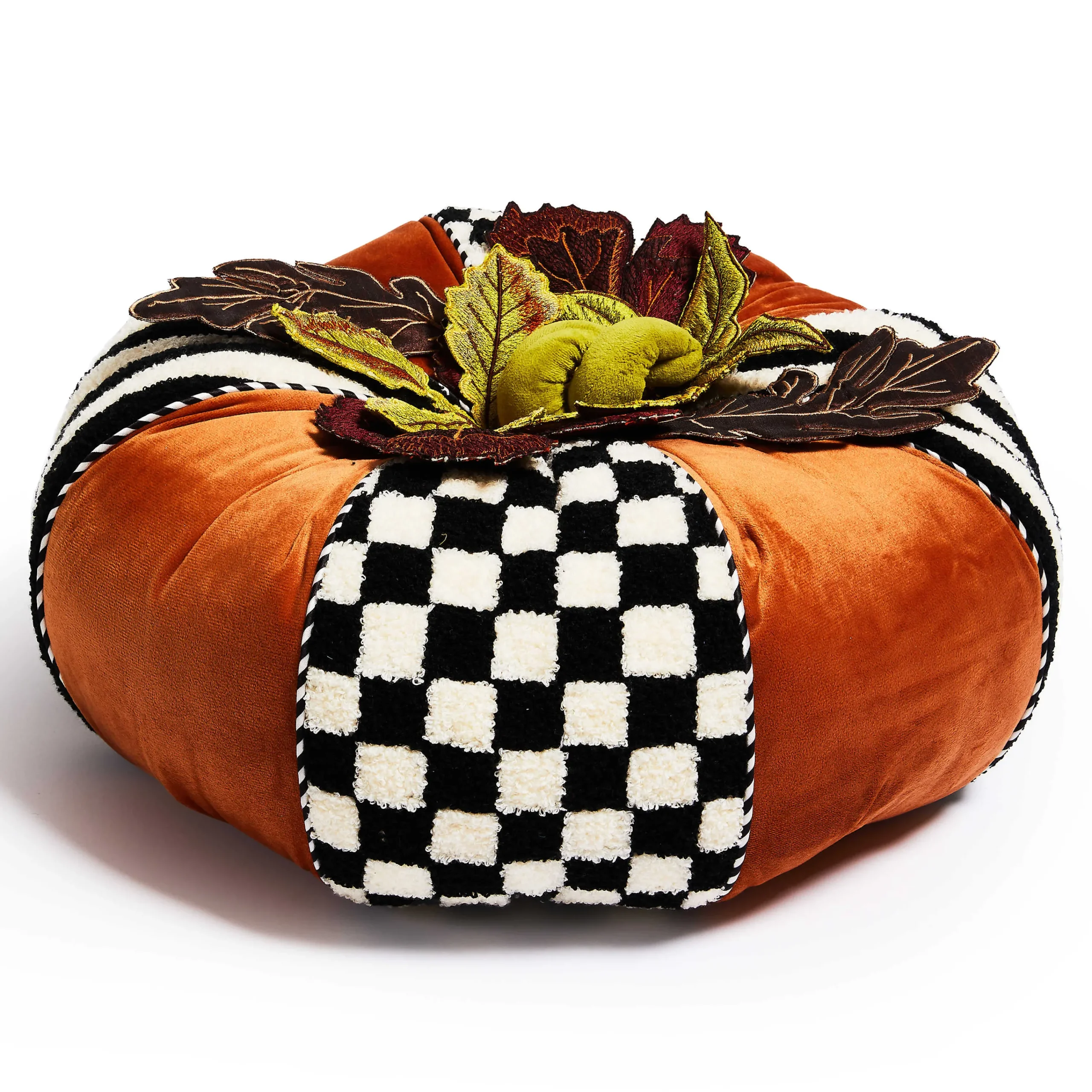 MacKenzie-Childs The Fall Shop|Pillows, Throws, & Cushions<Harvest Check  Stripe Round Pillow