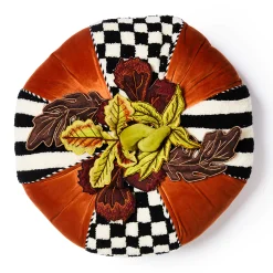 MacKenzie-Childs The Fall Shop|Pillows, Throws, & Cushions<Harvest Check  Stripe Round Pillow