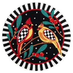 MacKenzie-Childs Holiday|Rugs<Holiday Cardinal 3' Round Rug