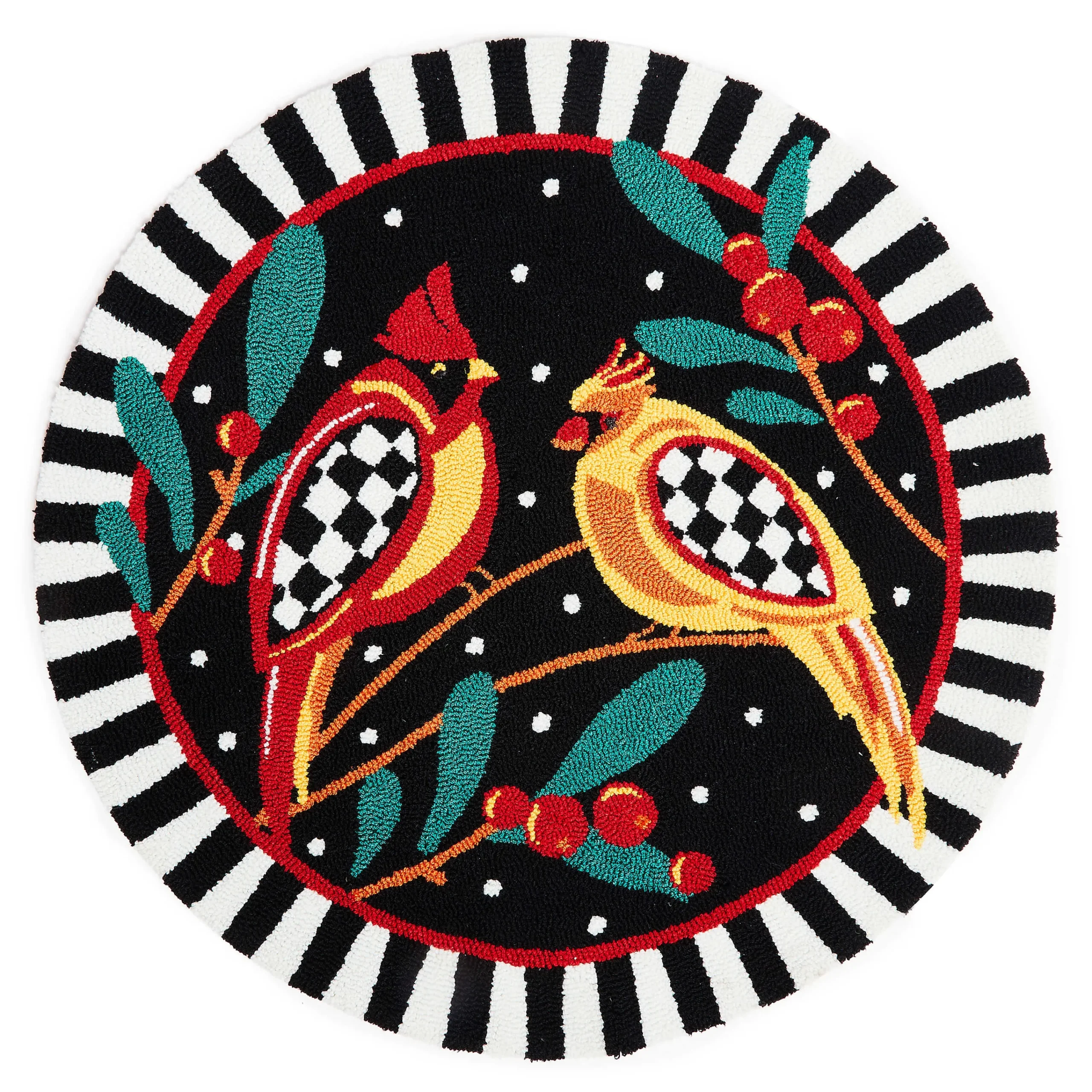 MacKenzie-Childs Holiday|Rugs<Holiday Cardinal 3' Round Rug