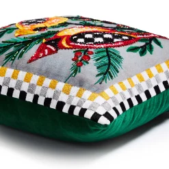 MacKenzie-Childs Pillows, Throws, & Cushions<Holiday Cardinals 14 x 16 Beaded Pillow