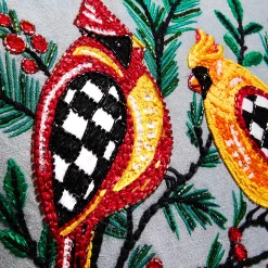 MacKenzie-Childs Pillows, Throws, & Cushions<Holiday Cardinals 14 x 16 Beaded Pillow