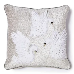 MacKenzie-Childs Pillows, Throws, & Cushions<Holiday Swan Throw Pillow