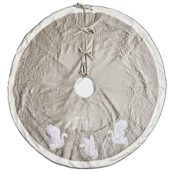 MacKenzie-Childs Holiday|Room Accents<Holiday Swans Velvet Tree Skirt
