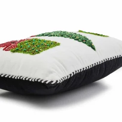 MacKenzie-Childs Pillows, Throws, & Cushions<Holiday Topiary Beaded Lumbar Pillow