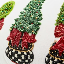 MacKenzie-Childs Pillows, Throws, & Cushions<Holiday Topiary Beaded Lumbar Pillow